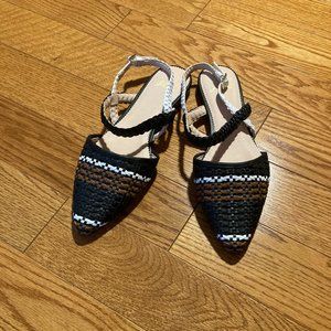 J. Crew Woven Slide with Ankle Strap (New w/o Tags)